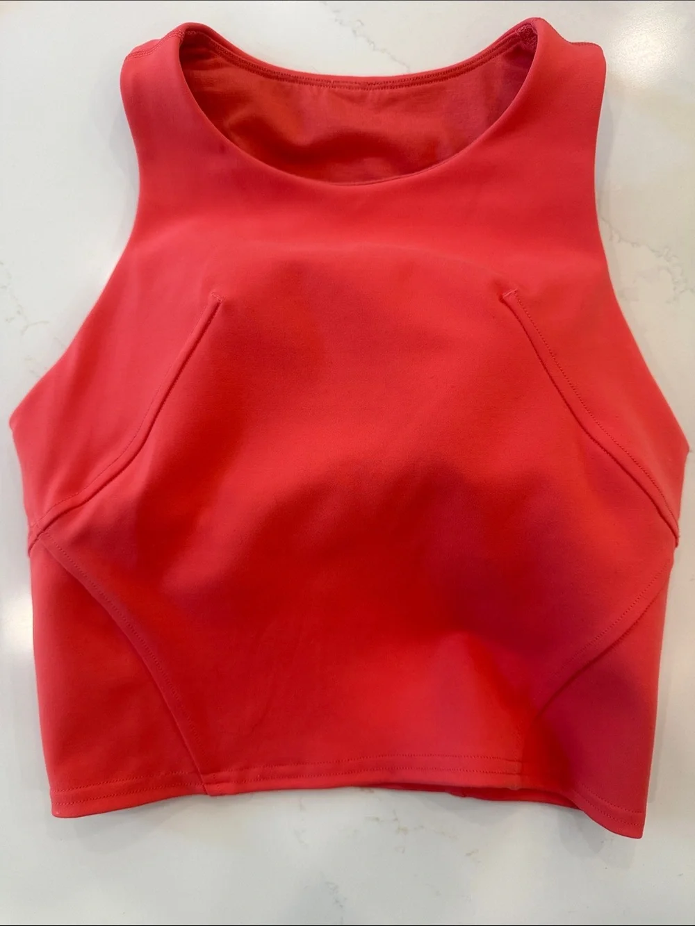 lululemon InvigorateTank, Coral Cropped High-Neck Tank, Sz 2